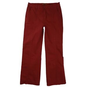 Judy Blue Wide Leg Jeans Women's Size 15/32 Burgundy Red Front Seam High Rise